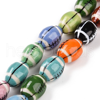 Handmade Procelain Beads Strands PORC-E019-03P-1