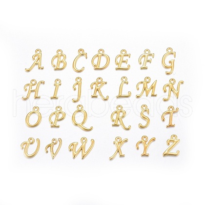 Alloy Letter Pendants PALLOY-X0037-68G-1