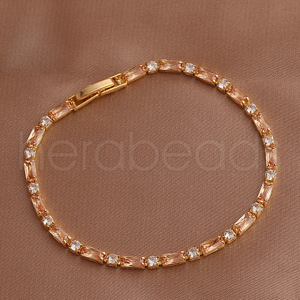 Adjustable Brass Micro Pave Cubic Zirconia Bracelets WGD60E7-10-1