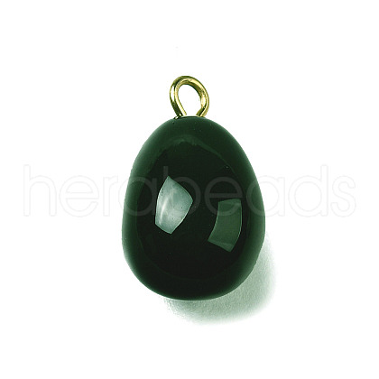Brass Acrylic Pendants OACR-R006-01G-11-1