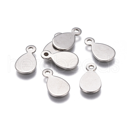 Tarnish Resistant 201 Stainless Steel Stamping Blank Tag Charms STAS-F207-21P-1