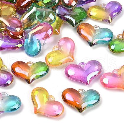 Two Tone Transparent Acrylic Pendants MACR-L007-07-1