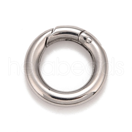 Non-Tarnish 304 Stainless Steel Spring Gate Rings STAS-M296-01P-B-1