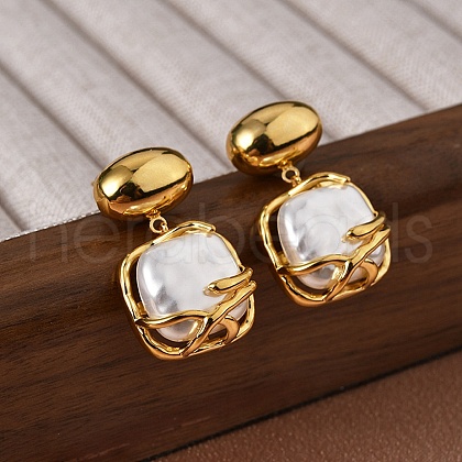 Brass Dangle Earring EJEW-L288-003G-1