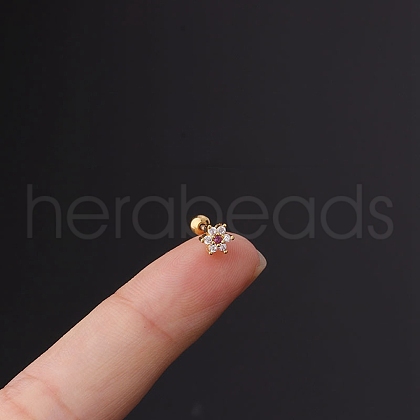 Brass Micro Pave Cubic Zirconia Cartilage Earrings WGF347E-09-1