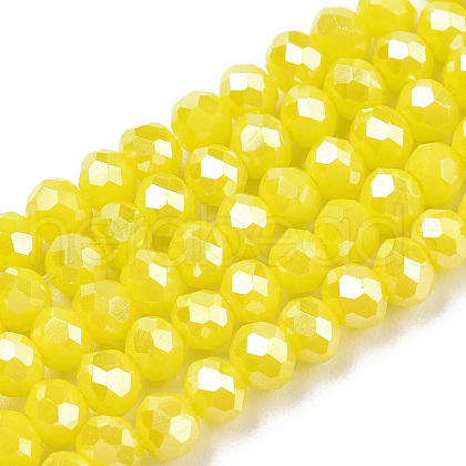 Electroplate Glass Beads Strands EGLA-A034-P2mm-B03-1