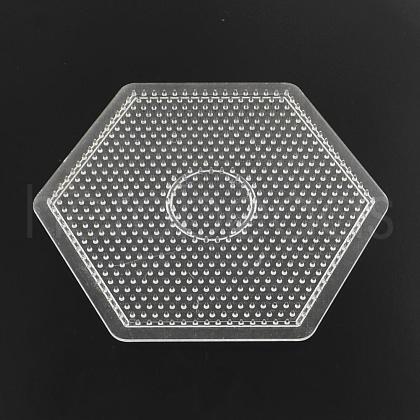 Hexagon ABC Plastic Pegboards used for 5x5mm DIY Fuse Beads DIY-Q009-53-1