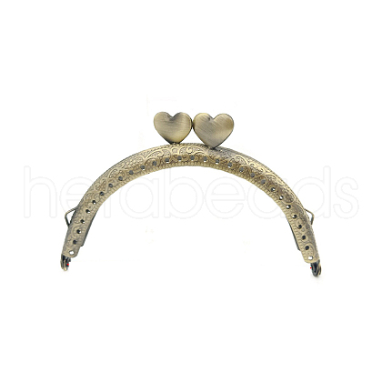 Heart Iron Kiss Lock Purse Frame Handle PW-WG78D08-02-1