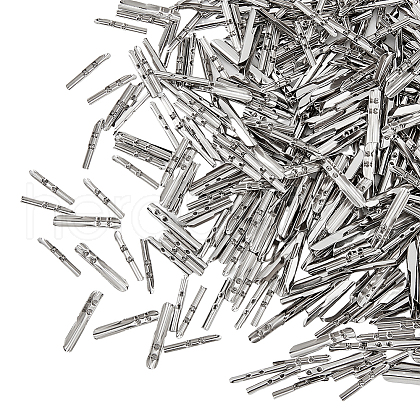 SUPERFINDINGS 450Pcs 2 Size Brass Folding Crimp Ends KK-FH0005-93-1