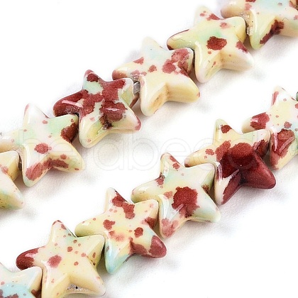 Spray Painted Synthetic Turquoise Beads Strands UNKW-T001-11K-01-1