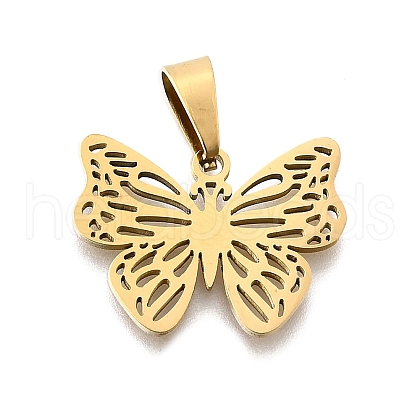 201 Stainless Steel Pendants STAS-R166-03G-1