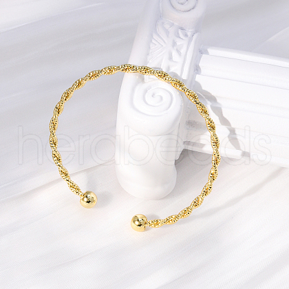 Twisted Brass Cuff Bangles YN8277-1