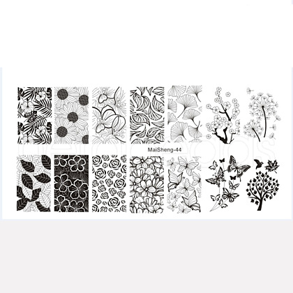 Stainless Steel Nail Art Stamping Plates MRMJ-S048-018-1