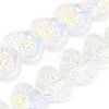 Transparent Electroplate Glass Beads Strands EGLA-F158-AB01-A-2