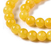 Natural Dyed Yellow Jade Gemstone Bead Strands X-G-R271-6mm-Y07-4