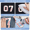  11Pcs Number 0~9 & Flat Tennis Shaped Towel Embroidery Style Cotton Iron on/Sew on Patches DIY-NB0007-60-3