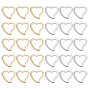 SUNNYCLUE 60Pcs 2 Colors 304 Stainless Steel Linking Ring STAS-SC0007-49-1