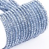 Electroplate Glass Beads Strands X-EGLA-F149-PL-01-1