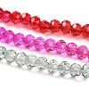 Transparent Painted Glass Beads Strands X1-DGLA-A034-T4mm-A24-4