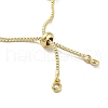 Adjustable Brass Round Beaded Slider Bracelets BJEW-D039-31D-G-3