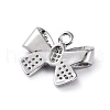 Brass Micro Pave Cubic Zirconia Pendants ZIRC-G157-07P-2