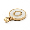 PVD Vacuum Plating 304 Stainless Steel with White Shell Pendants STAS-G268-01O-G-3