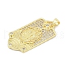 Brass Micro Pave Cubic Zirconia Pendants KK-D317-127G-2