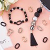SUNNYCLUE 24Pcs 4 Colors Alloy Spring Gate Rings FIND-SC0007-20-4