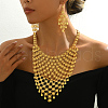 Alloy Geometric Pattern Tassel Necklace & Earrings Set for Wedding Bride OF5309-3