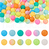  72Pcs 12 Colors Luminous Round Food Grade Silicone Beads SIL-TA0001-38-1