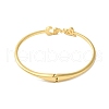 Rack Plating Brass Micro Pave Clear Cubic Zirconia Love Word Hinged Bangles BJEW-G716-02G-3