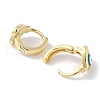 Real 18K Gold Plated Brass Enamel Evil Eye Heart Hoop Earrings for Women EJEW-L269-120G-3