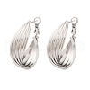 Brass Twist Hoop Earrings EJEW-R025-30P-4