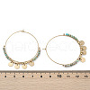 304 Stainless Steel Natural Natural Turquoise Chandelier Earrings EJEW-Z089-36G-01-5