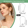 Beebeecraft 100Pcs 304 Stainless Steel Hoop Earring Findings STAS-BBC0005-94S-01-2