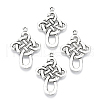 Chinese Knot Tibetan Style Pendants TIBEP-A5642-AS-RS-2