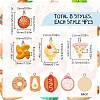 SUNNYCLUE 32Pcs 8 Styles Foods Opaque Resin Pendants RESI-SC0003-37-2
