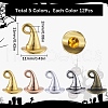 SUNNYCLUE 60Pcs 5 Colors Tibetan Style Alloy Charms TIBEP-SC0002-99-2
