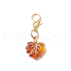 Leaf Acrylic Pendant Decorations HJEW-JM03333-4