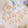 28Pcs 7 Colors Brass Enamel Dangle Leverback Earrings EJEW-AB00029-5