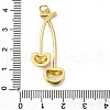 Brass Micro Pave Cubic Zirconia Pendants KK-P303-01G-3