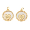 Brass Micro Pave Cubic Zirconia Pendants KK-U058-02G-1