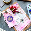 Brass Wax Seal Stamp with Handle AJEW-WH0184-0456-3