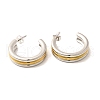 304 Stainless Steel Two Tone Stud Earrings EJEW-F355-05GP-06-2
