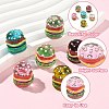 6Pcs 6 Colors Resin Cabochons RESI-CJ0004-27-3