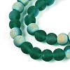 Frosted Transparent Glass Beads Strands GLAA-T032-T6mm-MBB21-3