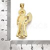 Brass Micro Pave Cubic Zirconia Shell Pendants KK-D328-06G-3