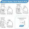 Unicraftale DIY Flat Round Blank Dome Cuff Ring Making Kit STAS-UN0039-46-3