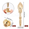 CRASPIRE Alloy Handle and Brass Wax Seal Stamp Head Sets DIY-CP0004-70A-2