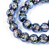 Handmade Foil Glass Beads Strands FOIL-N029-05B-3
